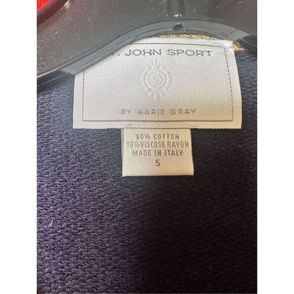 Gorgeous St. John Sport Nautical Quarter Zip sweater, Size Small - Picture 4 of 7